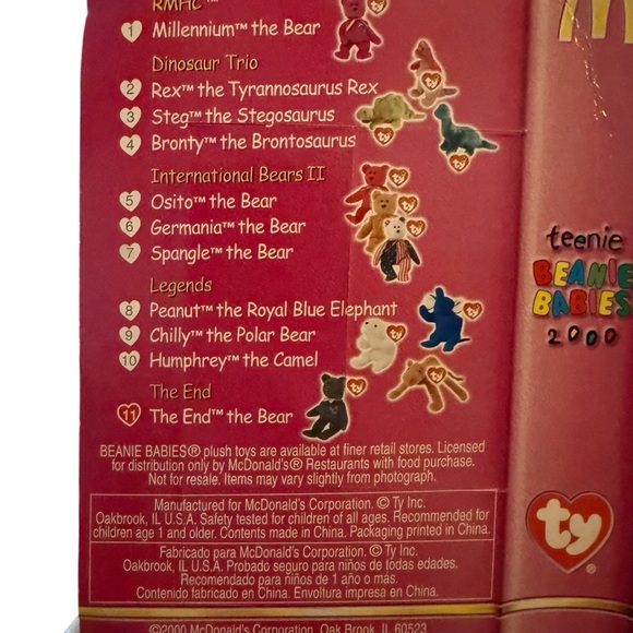 Ty Beanie Baby The End 1999 Y2k Millennium Teddy Bear. New In Box. - Picture 5 of 12